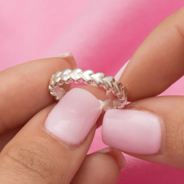 Silver Heart Stacking Ring by Lily Charmed