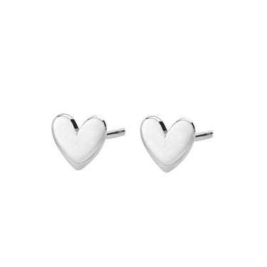 Boucles d'oreilles en forme de cœur en argent