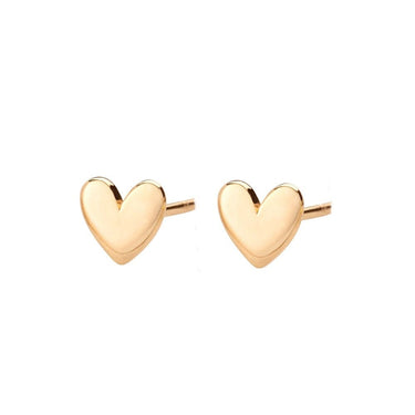 Classic Gold Heart Stud Earrings | Love Jewellery by Scream Pretty