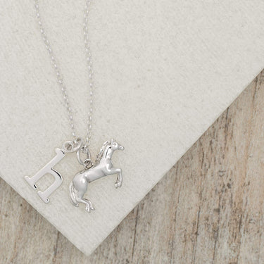 Silver Horse Charm Necklace by Lily Charmed