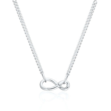 Silver Infinity Curb Chain Necklace | Lily Charmed