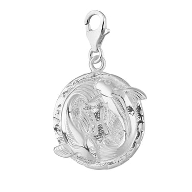 Silver Pisces Zodiac Charm - Lily Charmed