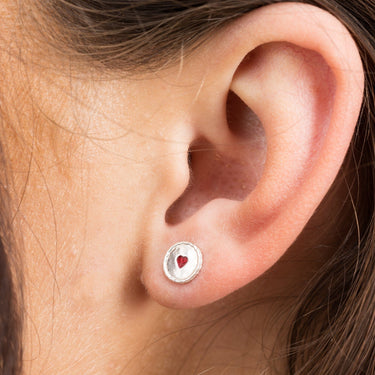 Silver Jammie Dodger Stud Earrings by Lily Charmed