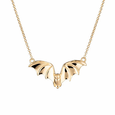 Gold Plated Bat Halloween Necklace | Lily Charmed