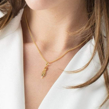Gold Plated Shooting Star Charm Necklace - Lily Charmed