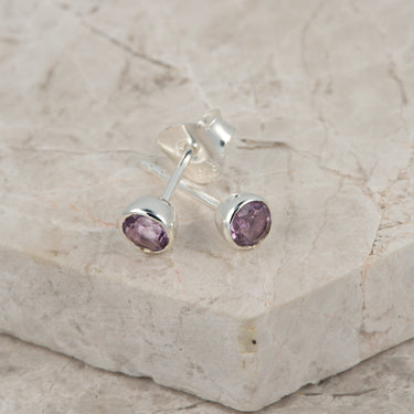 February Birthstone Earrings (Amethyst) - Lily Charmed