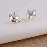 Silver Fox Stud Earrings - Lily Charmed