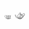 Silver Teapot and Teacup Stud Earrings - Lily Charmed