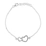 Silver Linked Hearts Bracelet by Lily Charmed