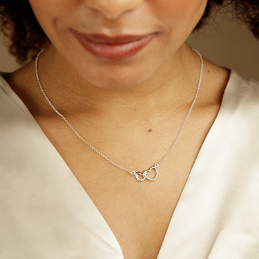 Double Heart Linked Necklace | 3d-mon.com