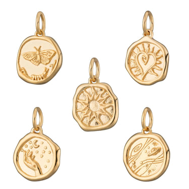 Gold Plated Manifest Charms | Manifest Charm Jewellery | Lily Charmed