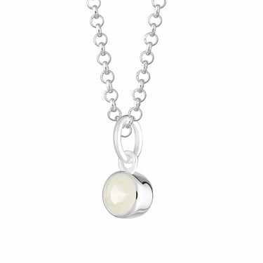 Personalised June Birthstone Necklace (Moonstone) - Lily Charmed