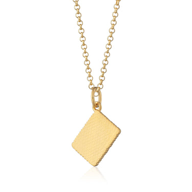 Gold Plated Nice Biscuit Necklace | Biscuit Necklaces by Lily Charmed