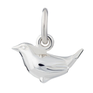 Silver Wren Bird Charm - Lily Charmed