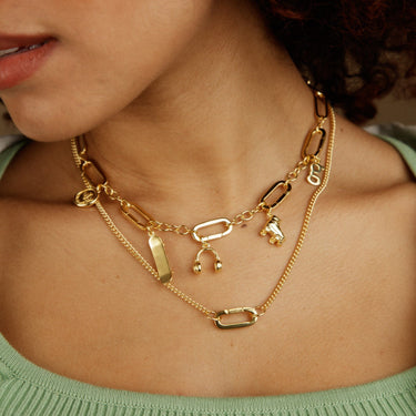 Gold Plated Chunky Charm Collector Choker by Lily Charmed