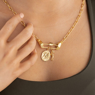 Gold Plated Precious Hands Necklace | Charm Collector Necklaces by Lily Charmed