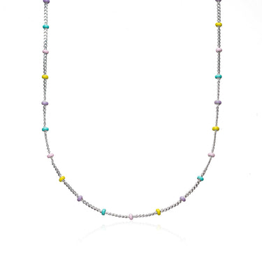 Sterling Silver Rainbow Satellite Chain Necklace by Lily Charmed