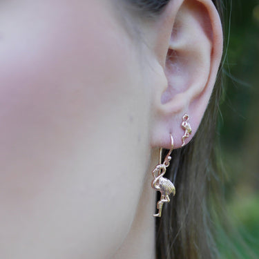 Rose Gold Plated Flamingo Jewellery Set With Stud Earrings - Lily Charmed