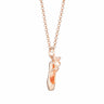 Rose Gold Plated Pointe Ballet Shoe Necklace - Lily Charmed