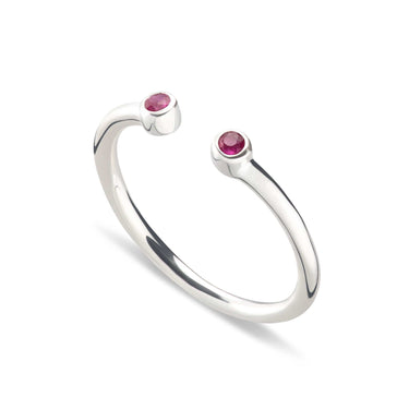 July Birthstone Open Style Ring, Ruby by Lily Charmed