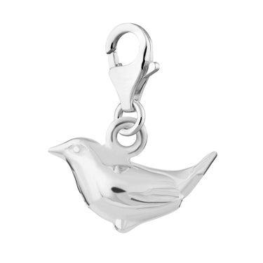 Silver Wren Bird Charm - Lily Charmed