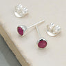 July Birthstone Earrings (Ruby) | Birthstone Jewellery | Lily Charmed