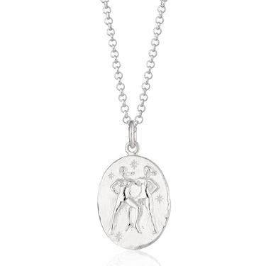 Silver Gemini Zodiac Necklace