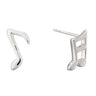 Silver Music Note Stud Earrings - Lily Charmed