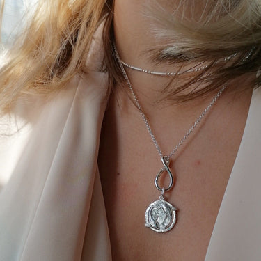 Silver Infinity Charm Collector Necklace | Lily Charmed