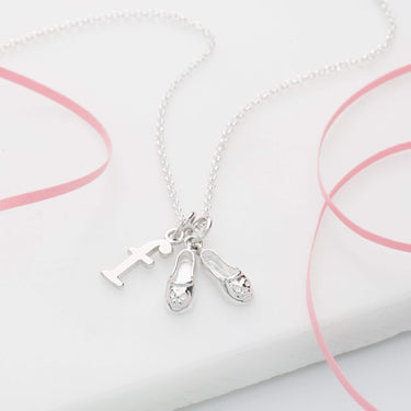 Silver Ballet Shoes Necklace | Lily Charmed