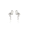 Silver Flamingo Stud Earrings - Lily Charmed