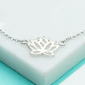 Silver Lotus Flower Charm Bracelet - Lily Charmed