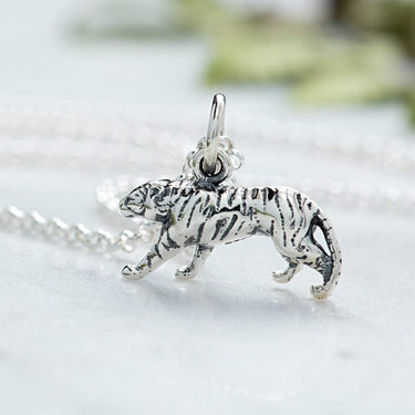 Silver Tiger Necklace | Lily Charmed