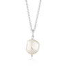 Silver Baroque Pearl Charm Necklace | Lily Charmed