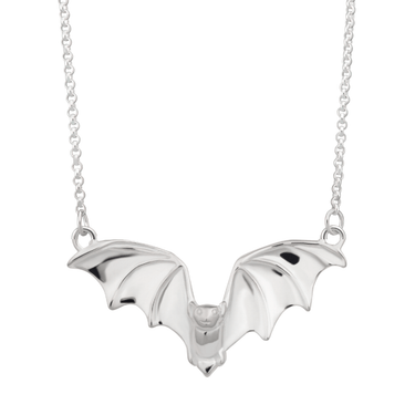 Silver Bat ~Halloween Necklace - Lily Charmed