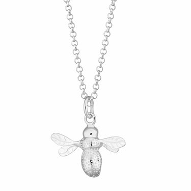 Personalised Silver Bee Necklace - Lily Charmed