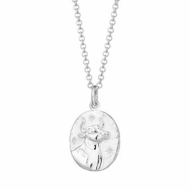 Sterling Silver Round Zodiac/Star Sign Tarus Pendant – Shiels Jewellers
