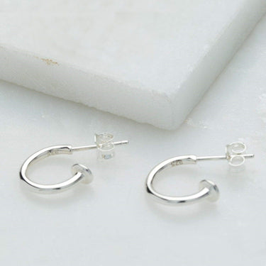 Silver Charm Hoop Earrings by Lily Charmed