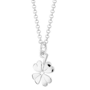 Silver Four Leaf Clover Necklace | Lily Charmed