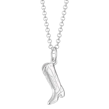 Silver Cowboy Charm Necklace - Lily Charmed