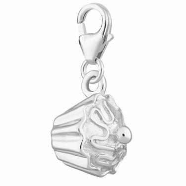 Silver Cupcake Charm | Silver Charms by Lily Charmed