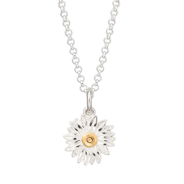 Personalised Silver Daisy Necklace - Lily Charmed
