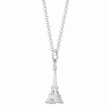 Silver Eiffel Tower Charm Necklace by Lily Charmed