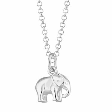 Silver Elephant Charm Necklace by Lily Charmed