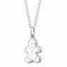 Silver Gingerbread Man Biscuit Necklace | Festive Biscuit Necklaces by Lily Charmed