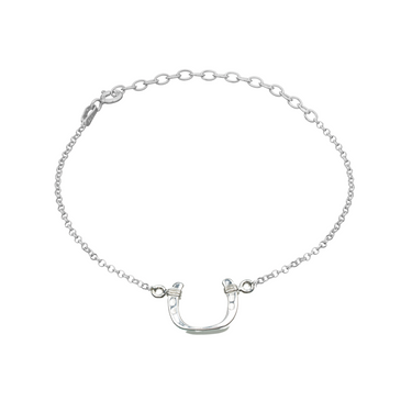 Lily Charmed Silver Horseshoe Bracelet