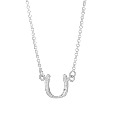 Silver Horseshoe Necklace | Lily Charmed