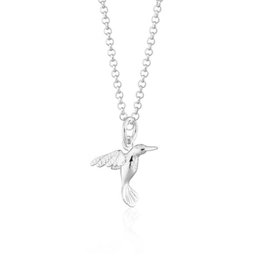 Silver Hummingbird Necklace | Lily Charmed