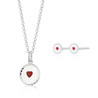 Silver Jammie Dodger Jewellery Set by Lily Charmed