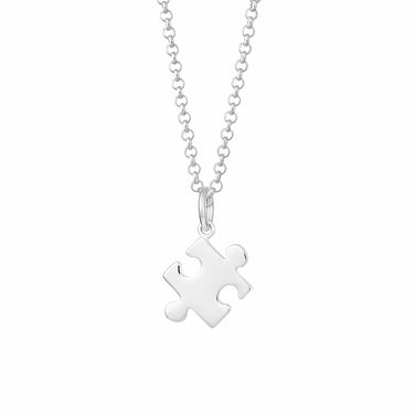 Silver Jigsaw Necklace